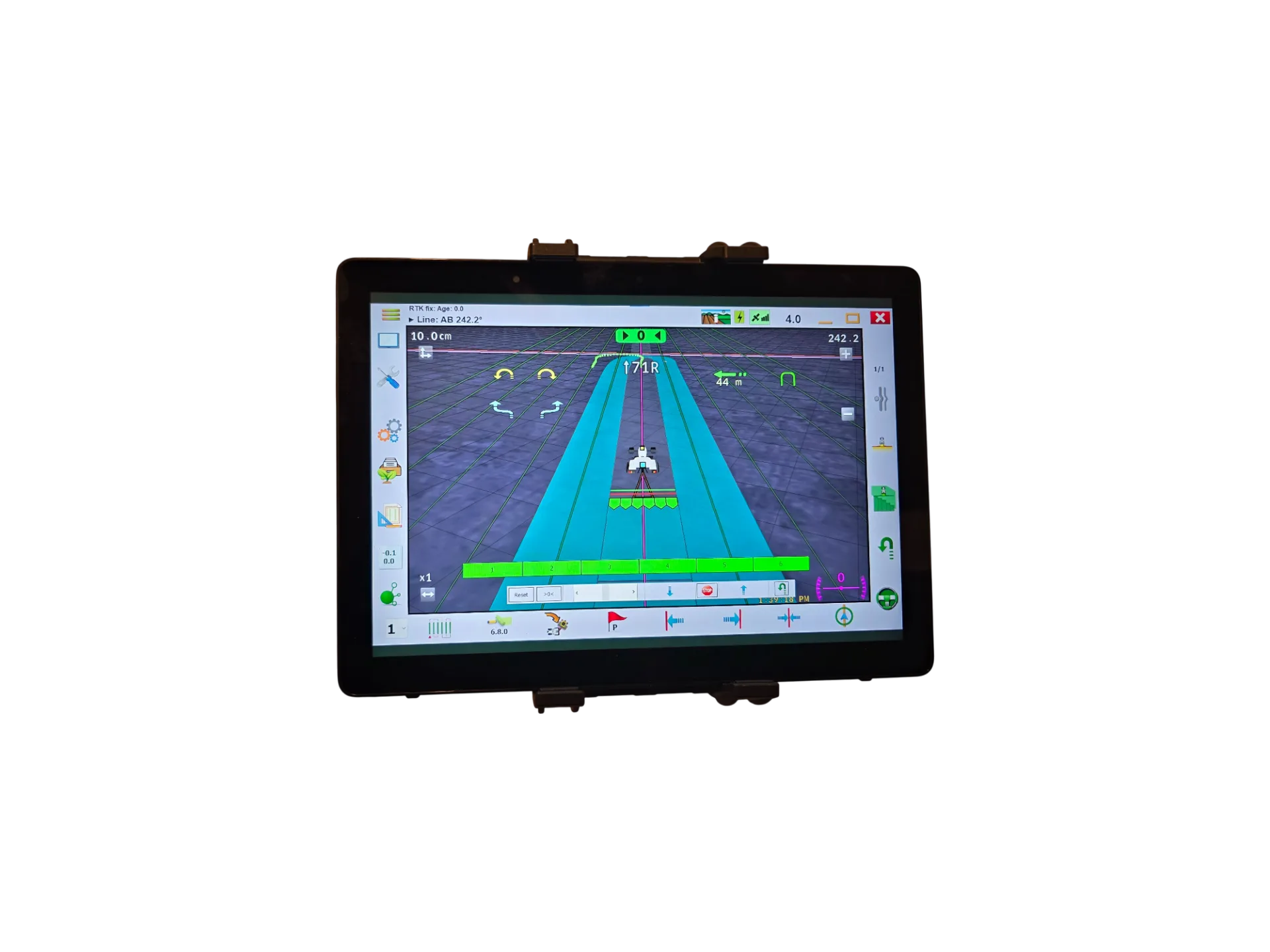 AgOpenGPS-t futtató Dell Latitude 5290 tablet ipari tartóban