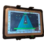 Panasonic Toughbook CF-20 az ipari tartóban, elölnézetből