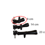 Tablettartó 9, 14 és 23 cm-es tartókarokkal, csőrögzítőn