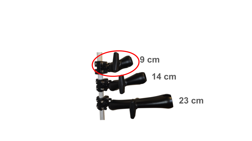 Tablettartó 9, 14 és 23 cm-es tartókarokkal, csőrögzítőn